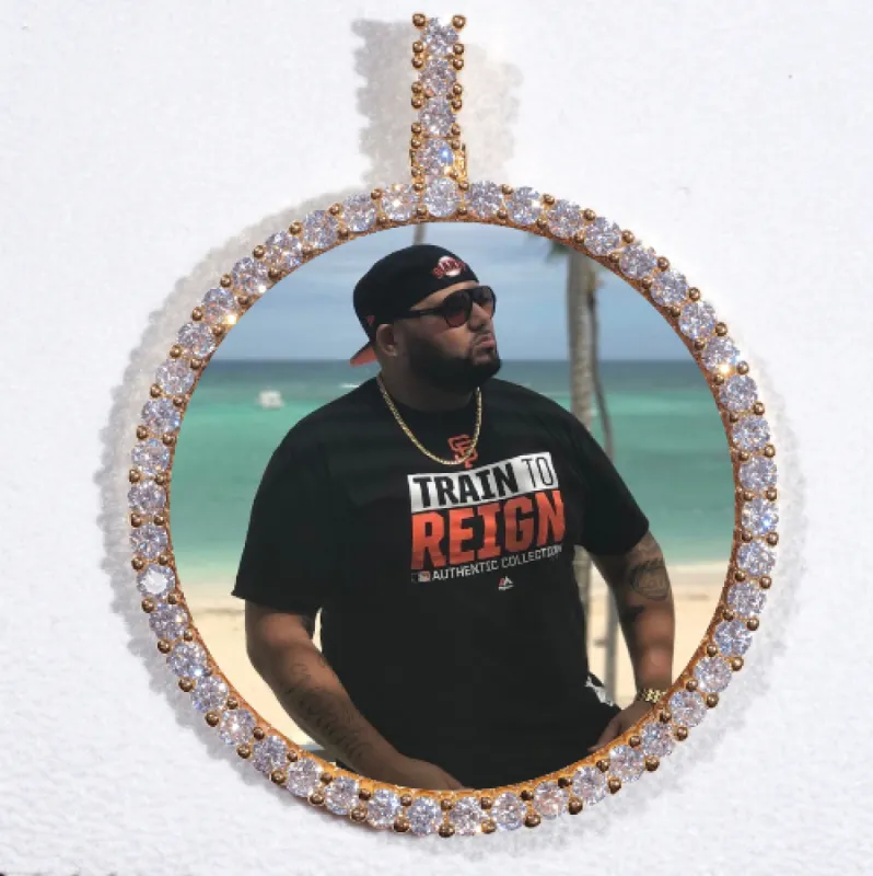 LARGE 3D CIRCLE CUSTOM PICTURE PENDANT sold by The GUU Shop