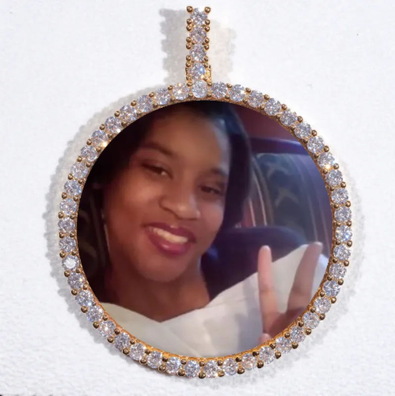 LARGE 3D CIRCLE CUSTOM PICTURE PENDANT sold by The GUU Shop