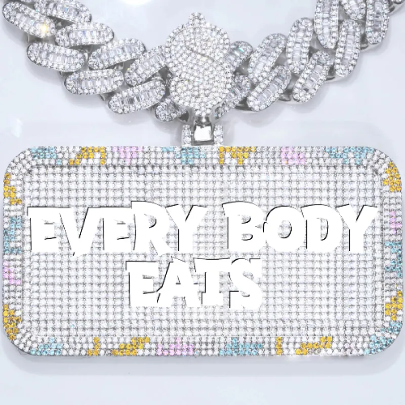 CUSTOM LETTER NECKLACE 3D COLORFUL SQUARE sold by The GUU Shop