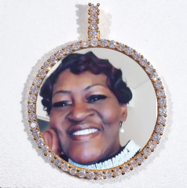 LARGE 3D CIRCLE CUSTOM PICTURE PENDANT sold by The GUU Shop