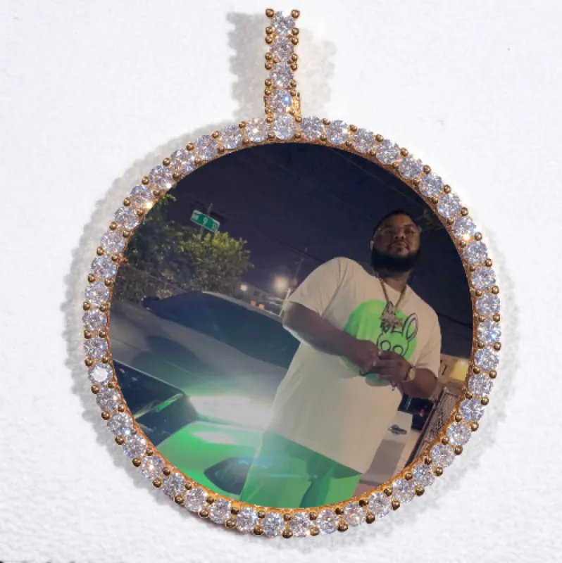 LARGE 3D CIRCLE CUSTOM PICTURE PENDANT sold by The GUU Shop