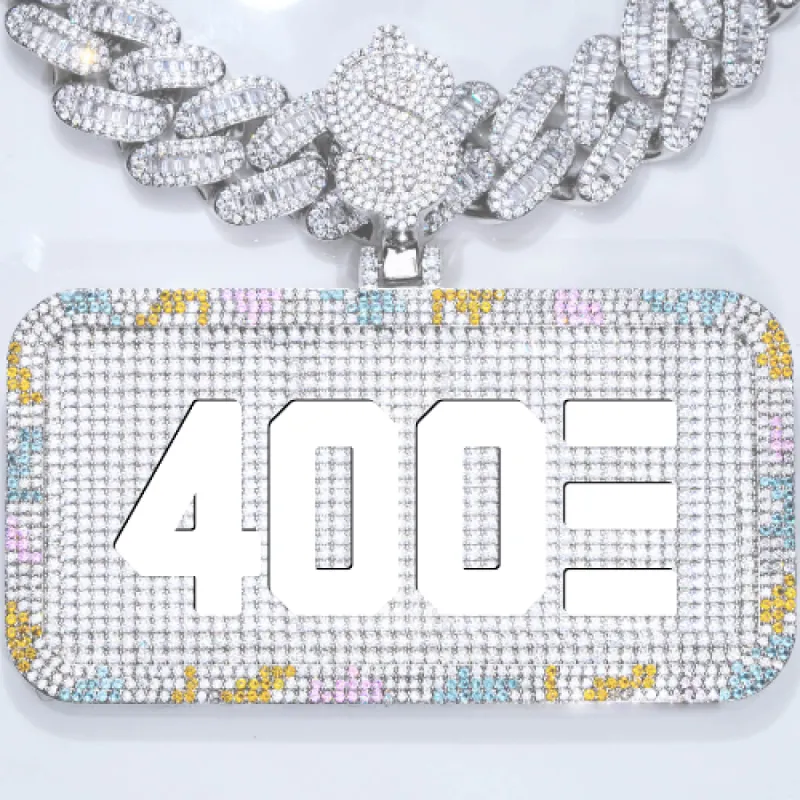 CUSTOM LETTER NECKLACE 3D COLORFUL SQUARE sold by The GUU Shop