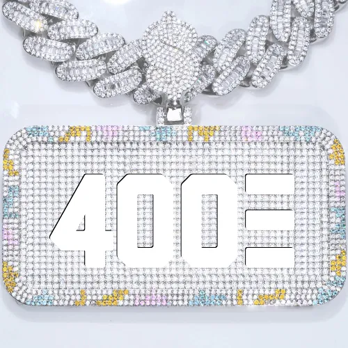 CUSTOM LETTER NECKLACE 3D COLORFUL SQUARE sold by The GUU Shop