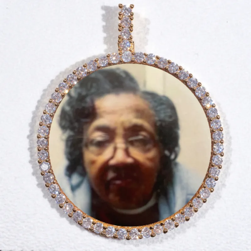 LARGE 3D CIRCLE CUSTOM PICTURE PENDANT sold by The GUU Shop