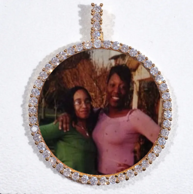 LARGE 3D CIRCLE CUSTOM PICTURE PENDANT sold by The GUU Shop