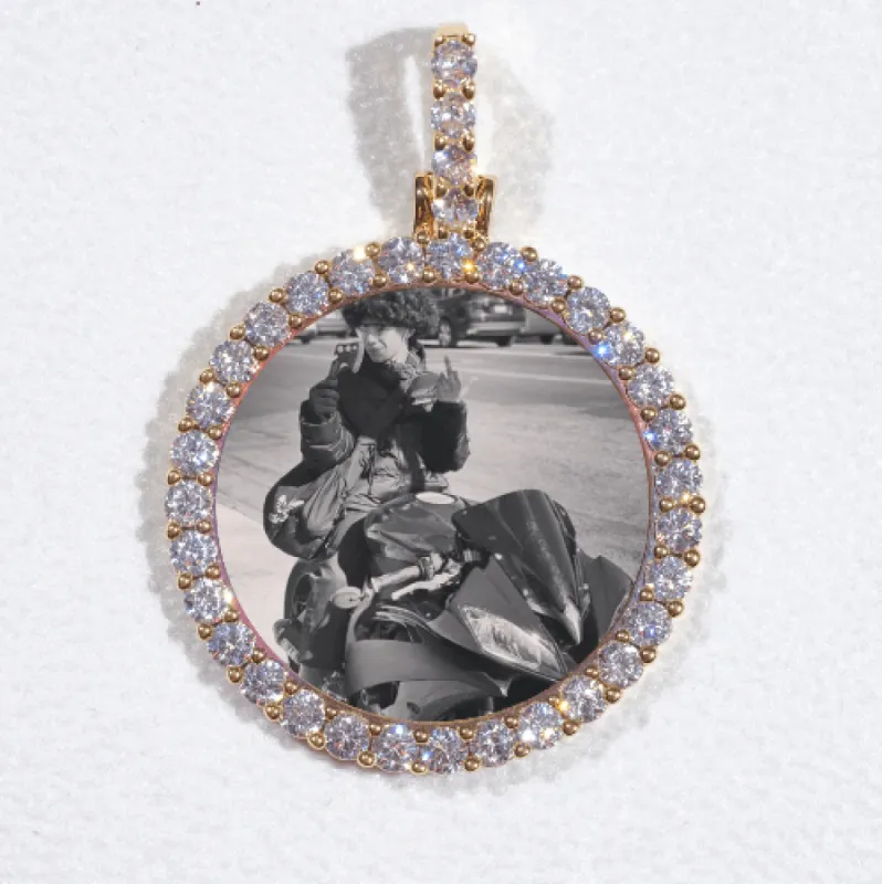 3D CIRCLE CUSTOM PICTURE PENDANT SMALL SIZE sold by The GUU Shop