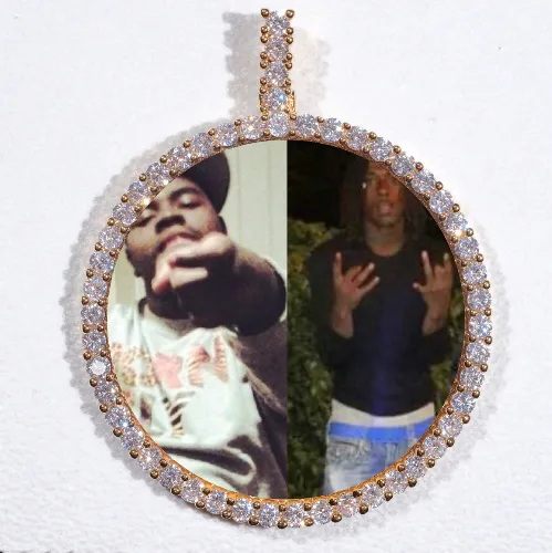 LARGE 3D CIRCLE CUSTOM PICTURE PENDANT sold by The GUU Shop