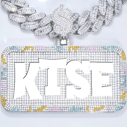 CUSTOM LETTER NECKLACE 3D COLORFUL SQUARE sold by The GUU Shop