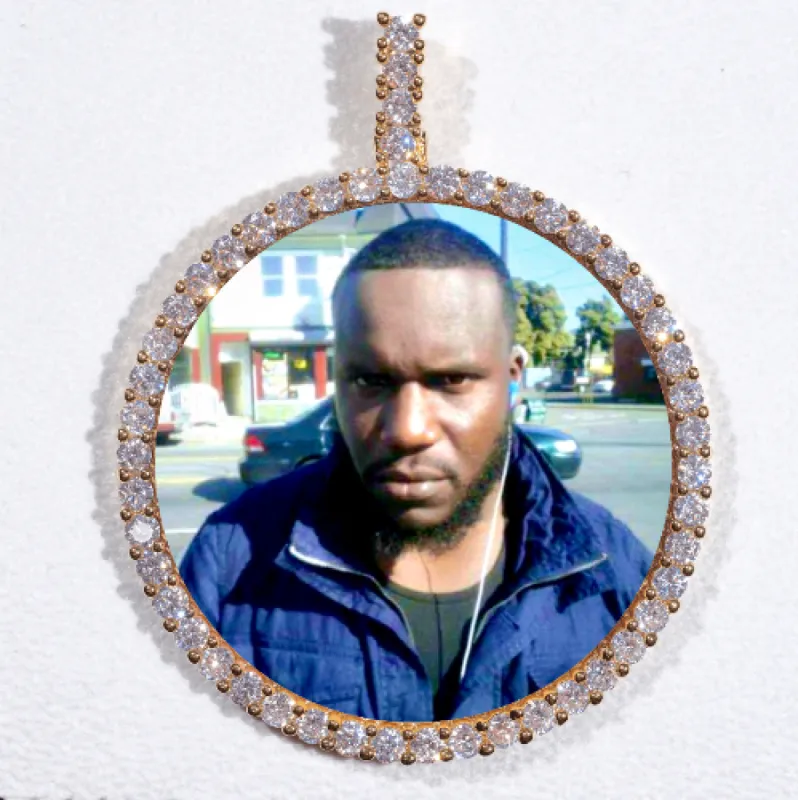LARGE 3D CIRCLE CUSTOM PICTURE PENDANT sold by The GUU Shop