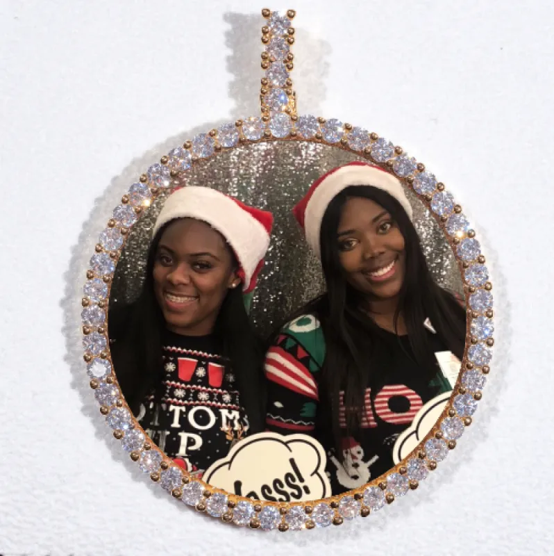 LARGE 3D CIRCLE CUSTOM PICTURE PENDANT sold by The GUU Shop