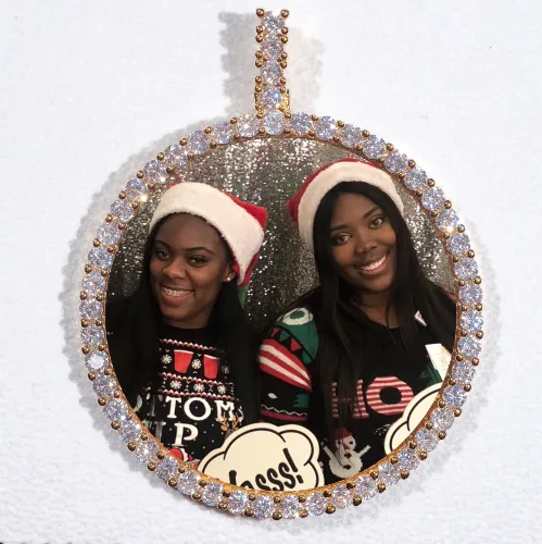 LARGE 3D CIRCLE CUSTOM PICTURE PENDANT sold by The GUU Shop