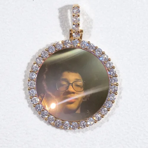 3D CIRCLE CUSTOM PICTURE PENDANT SMALL SIZE sold by The GUU Shop