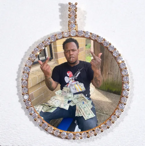 LARGE 3D CIRCLE CUSTOM PICTURE PENDANT sold by The GUU Shop