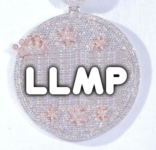 CUSTOM LETTER NECKLACE 3D BIG CROWN DISC sold by The GUU Shop