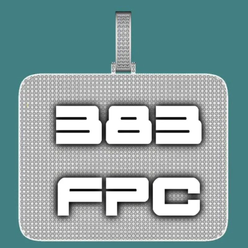 CUSTOM LETTER NECKLACE 3D BIG SQUARE sold by The GUU Shop