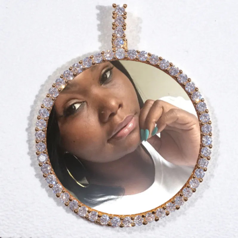 LARGE 3D CIRCLE CUSTOM PICTURE PENDANT sold by The GUU Shop