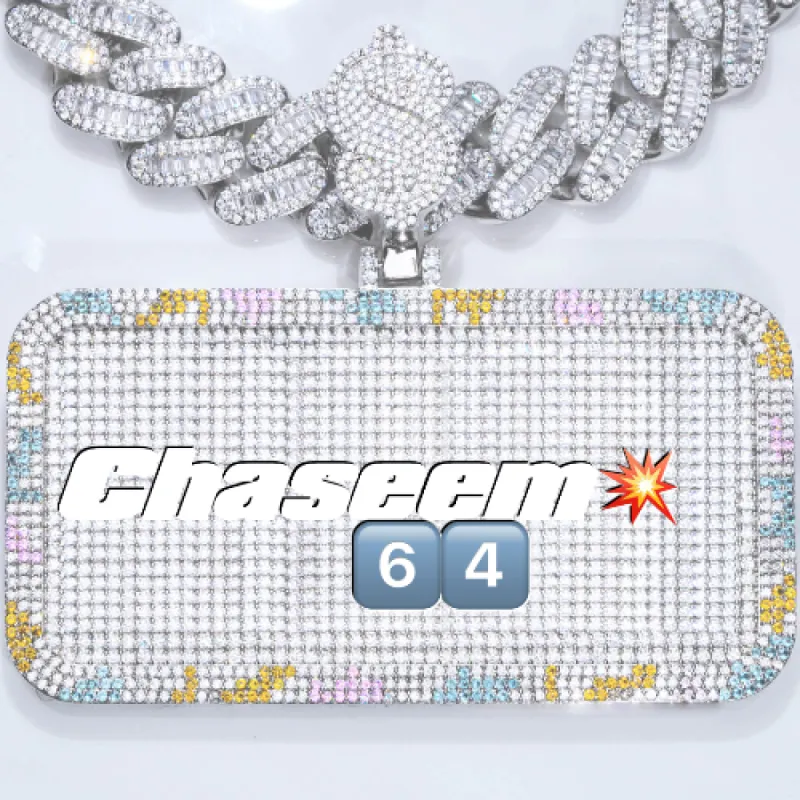 CUSTOM LETTER NECKLACE 3D COLORFUL SQUARE sold by The GUU Shop