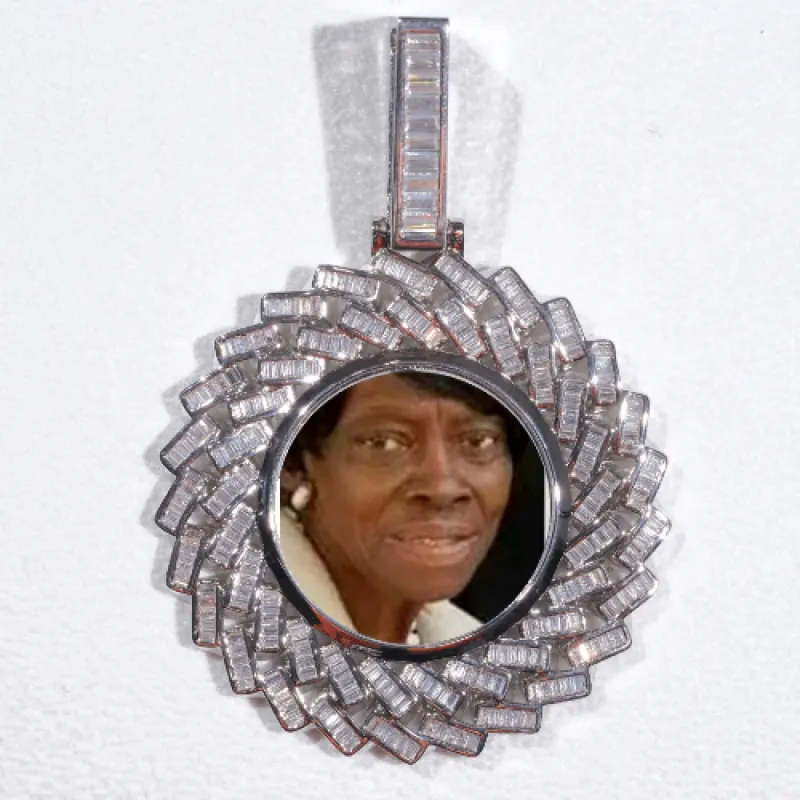 Large 3D Baguette Custom Picture Pendant sold by The GUU Shop