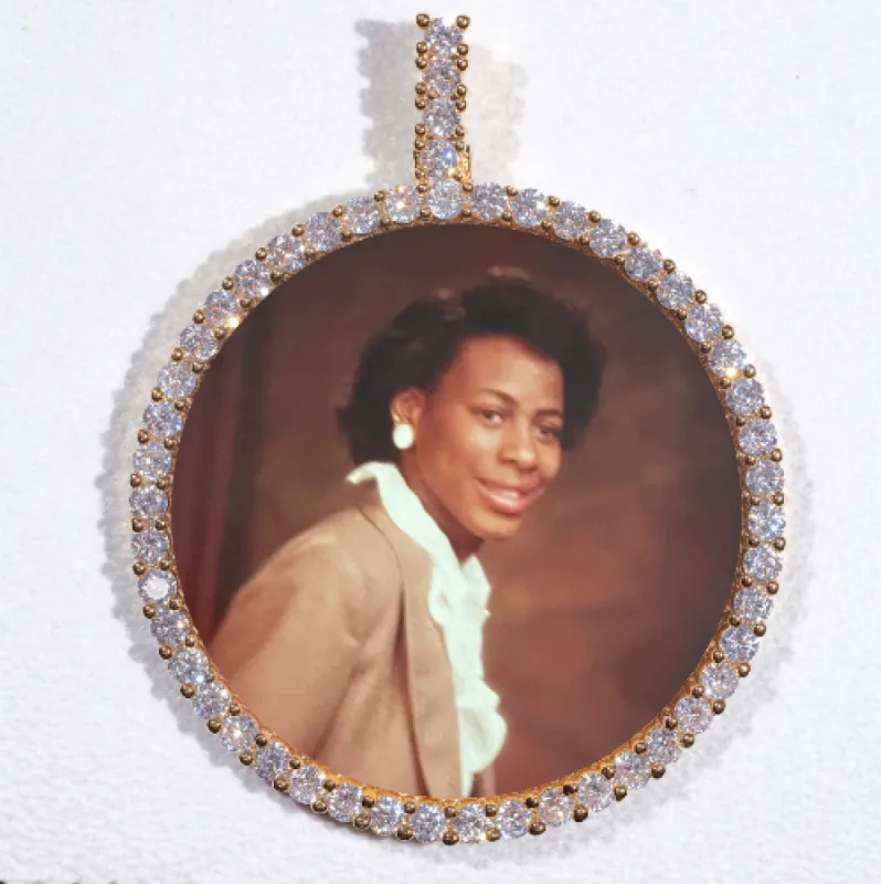 LARGE 3D CIRCLE CUSTOM PICTURE PENDANT sold by The GUU Shop