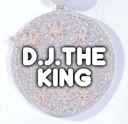 CUSTOM LETTER NECKLACE 3D BIG CROWN DISC sold by The GUU Shop