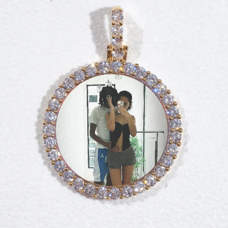 3D CIRCLE CUSTOM PICTURE PENDANT SMALL SIZE sold by The GUU Shop