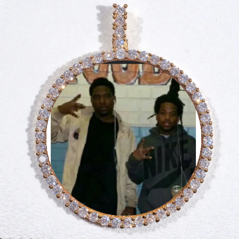 LARGE 3D CIRCLE CUSTOM PICTURE PENDANT made by The GUU Shop