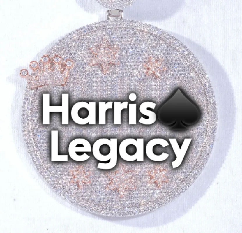 CUSTOM LETTER NECKLACE 3D BIG CROWN DISC sold by The GUU Shop