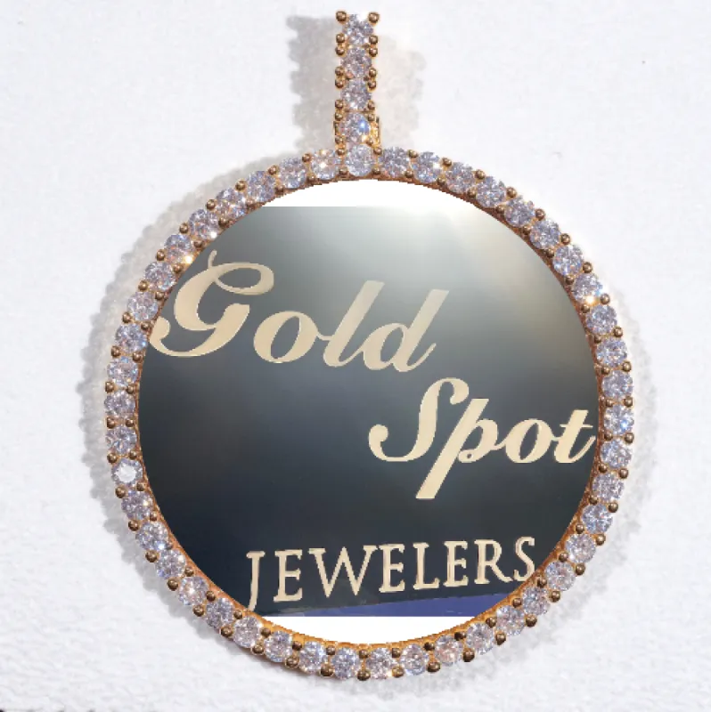 LARGE 3D CIRCLE CUSTOM PICTURE PENDANT sold by The GUU Shop