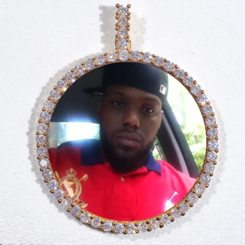 LARGE 3D CIRCLE CUSTOM PICTURE PENDANT sold by The GUU Shop