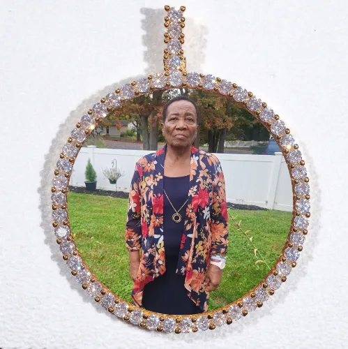 LARGE 3D CIRCLE CUSTOM PICTURE PENDANT sold by The GUU Shop