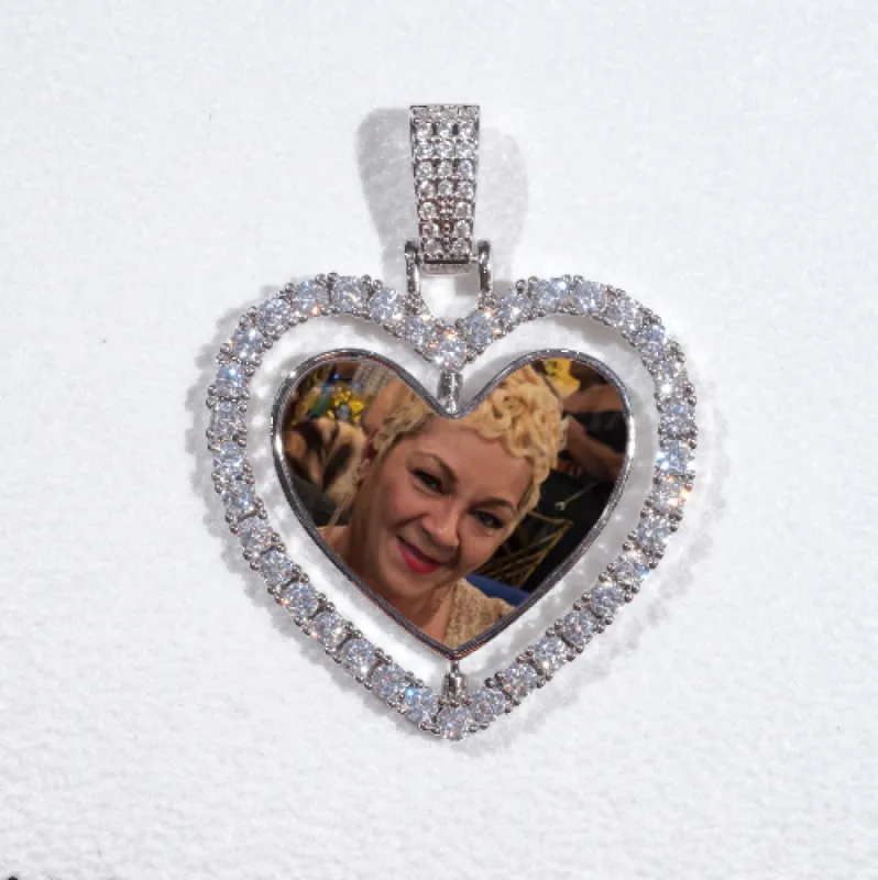 3D Spinning 2-Faced Heart Custom Picture Pendant sold by The GUU Shop