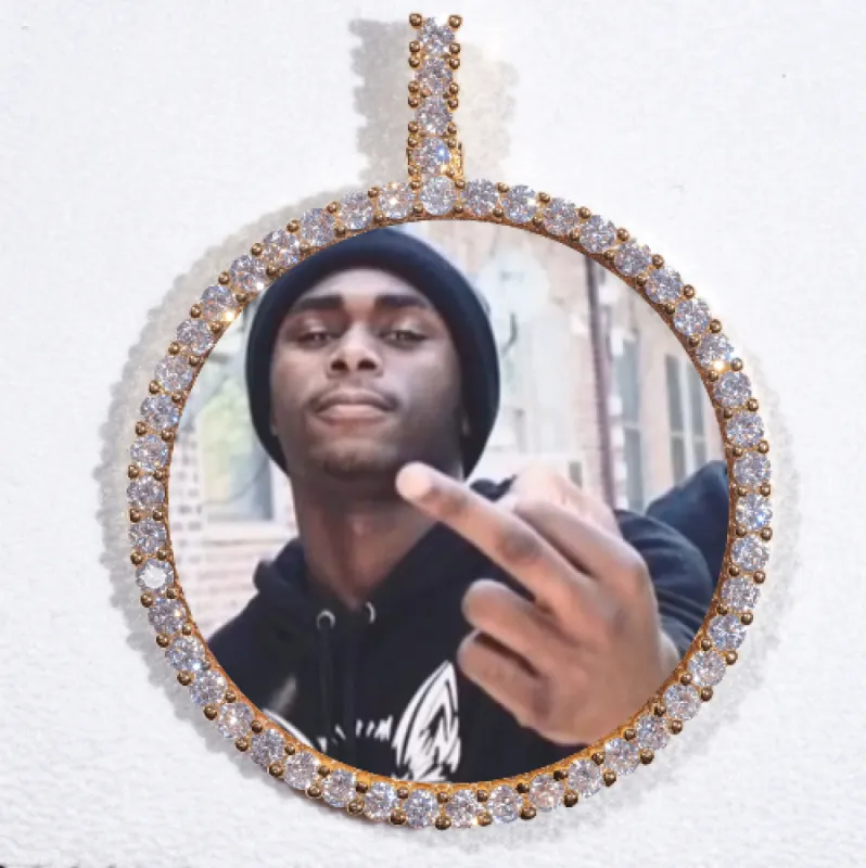 LARGE 3D CIRCLE CUSTOM PICTURE PENDANT sold by The GUU Shop
