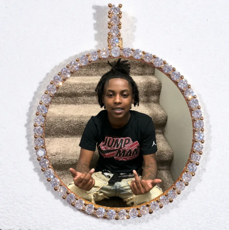 LARGE 3D CIRCLE CUSTOM PICTURE PENDANT sold by The GUU Shop