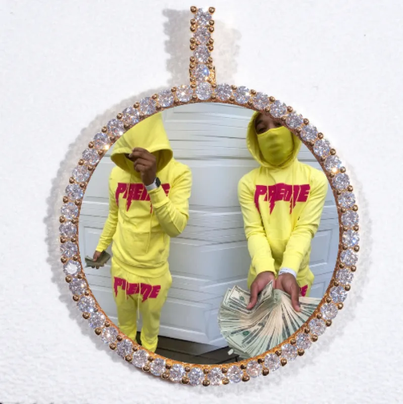 LARGE 3D CIRCLE CUSTOM PICTURE PENDANT sold by The GUU Shop