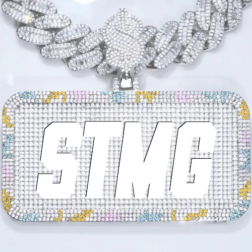 CUSTOM LETTER NECKLACE 3D COLORFUL SQUARE sold by The GUU Shop