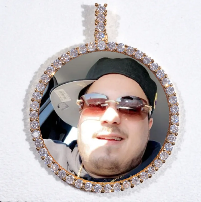 LARGE 3D CIRCLE CUSTOM PICTURE PENDANT sold by The GUU Shop