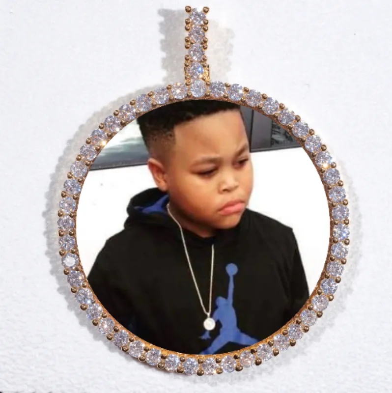 LARGE 3D CIRCLE CUSTOM PICTURE PENDANT sold by The GUU Shop