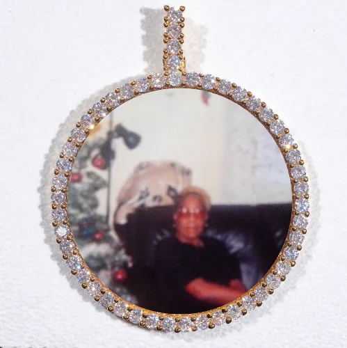 LARGE 3D CIRCLE CUSTOM PICTURE PENDANT sold by The GUU Shop