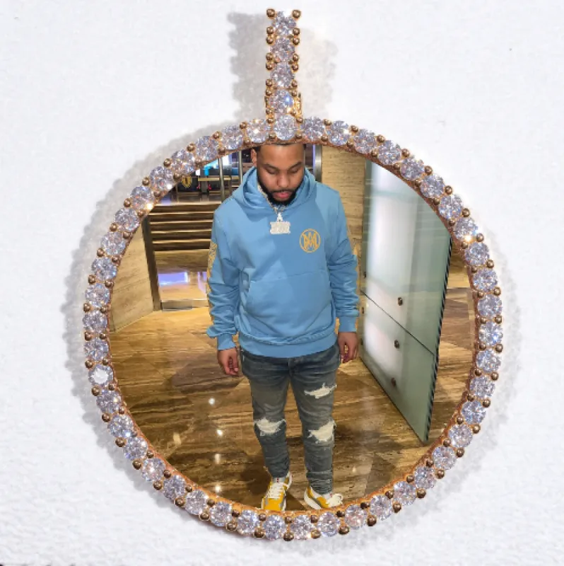 LARGE 3D CIRCLE CUSTOM PICTURE PENDANT sold by The GUU Shop