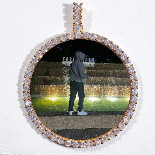 LARGE 3D CIRCLE CUSTOM PICTURE PENDANT sold by The GUU Shop
