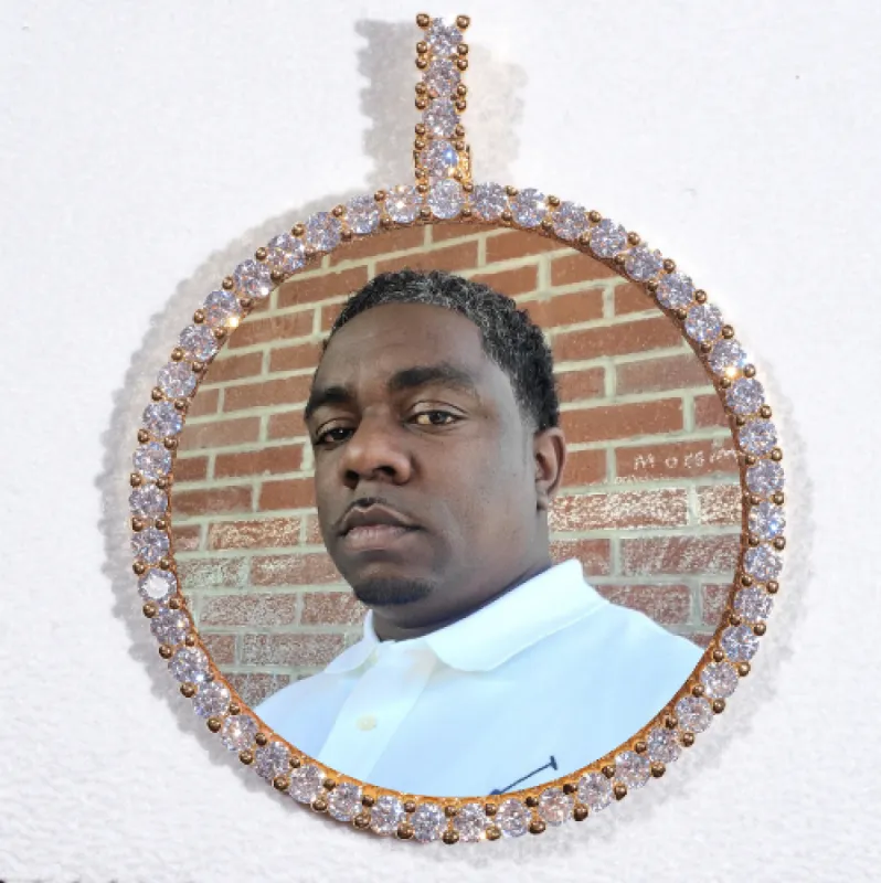 LARGE 3D CIRCLE CUSTOM PICTURE PENDANT sold by The GUU Shop