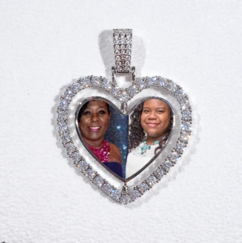 3D Spinning 2-Faced Heart Custom Picture Pendant sold by The GUU Shop