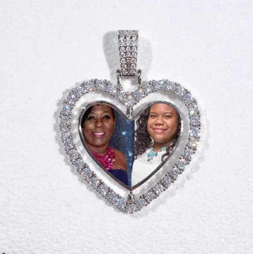 3D Spinning 2-Faced Heart Custom Picture Pendant sold by The GUU Shop