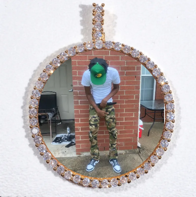 LARGE 3D CIRCLE CUSTOM PICTURE PENDANT sold by The GUU Shop