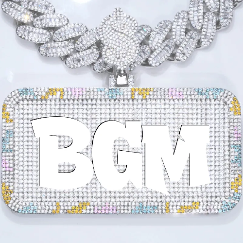 CUSTOM LETTER NECKLACE 3D COLORFUL SQUARE sold by The GUU Shop