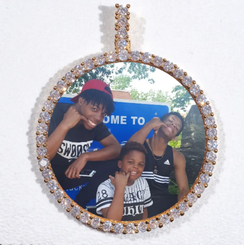 LARGE 3D CIRCLE CUSTOM PICTURE PENDANT sold by The GUU Shop