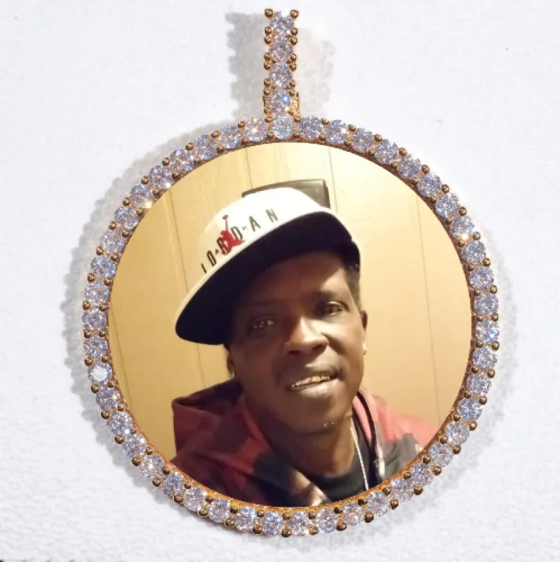 LARGE 3D CIRCLE CUSTOM PICTURE PENDANT sold by The GUU Shop