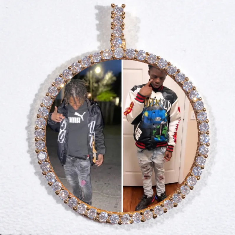 LARGE 3D CIRCLE CUSTOM PICTURE PENDANT sold by The GUU Shop