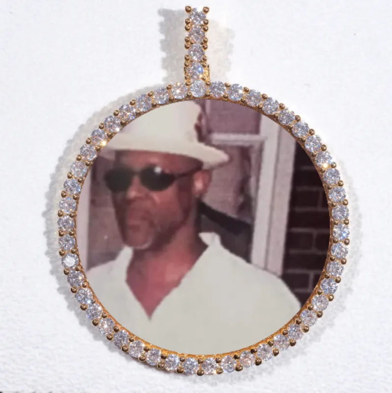 LARGE 3D CIRCLE CUSTOM PICTURE PENDANT sold by The GUU Shop