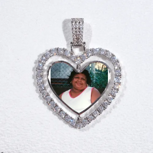 3D Spinning 2-Faced Heart Custom Picture Pendant sold by The GUU Shop